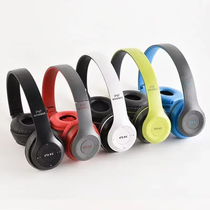 Bluetooth 50 Wireless Headphones Foldable HIFI Stereo Bass with Mic USB Adapter for Iphone Gaming