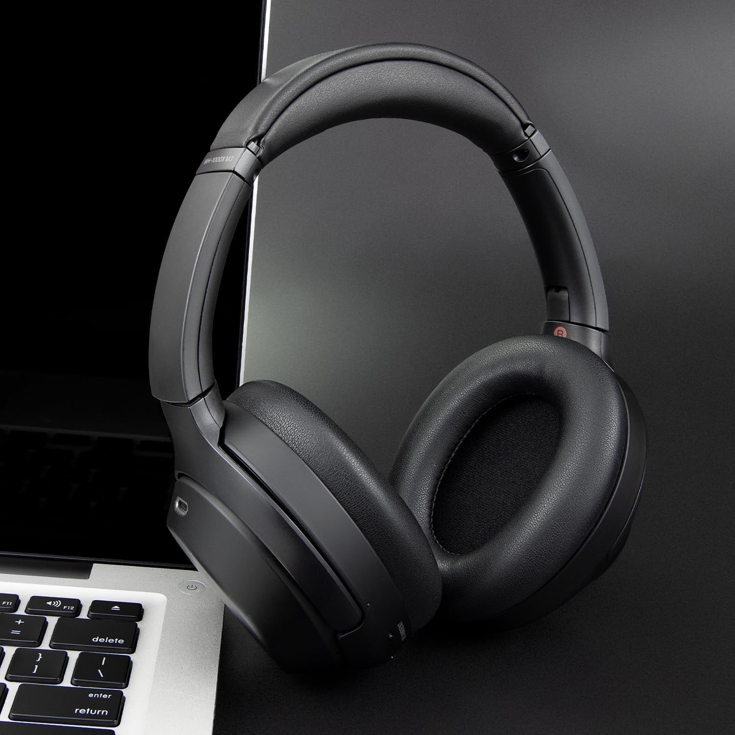 Professional Earpads Cushions Replacement for Sony WH-1000XM3 (WH1000XM3) Over-Ear Headphones, Ear Pads with Softer Protein Leather, Noise Isolation Memory Foam, Added Thickness (Black)